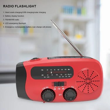 Emergency Solar Hand Crank Radio & Power Bank - InspiredGrabs.com